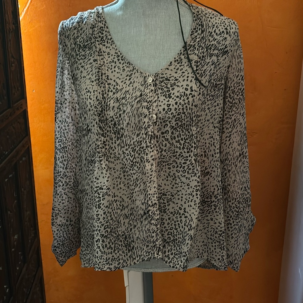 Pins and needles leopard print blouse